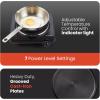 Elite Gourmet Countertop Electric Burner, 1000W Cast Iron Hot Plate, 7 Heat Settings, Portable Cooktop for RV, Dorm, Office & Small Kitchens, Road-Ready & Compact(Single)