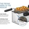 Elite Gourmet EDF-3500 Electric Immersion Deep Fryer. Removable Basket, Timer Control Adjustable Temperature, Lid with Viewing Window and Odor Free Filter,Stainless Steel,3.5 Quart / 14 Cup(3.5 Quart / 14 Cup)