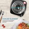 Elite Gourmet ESB301C Countertop Single Coiled Burner, 1100 Watts Electric Hot Plate, Temperature Controls, Power Indicator Lights, Easy to Clean, Black(Coiled Single)