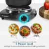 Elite Gourmet ESB301C Countertop Single Coiled Burner, 1100 Watts Electric Hot Plate, Temperature Controls, Power Indicator Lights, Easy to Clean, Black(Coiled Single)