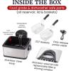 Elite Gourmet Electric Deep Fryer, 4.5 Qt Total Oil Capacity (Dual 2-Qt Split Baskets), 1700 Watts, Stainless Steel, Separates Foods for Simultaneous Cooking, Stainless Steel(Stainless Steel and Black)