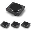 Elite Gourmet Countertop Electric Burner, 1000W Cast Iron Hot Plate, 7 Heat Settings, Portable Cooktop for RV, Dorm, Office & Small Kitchens, Road-Ready & Compact(Single (Pack of 4))