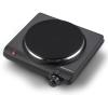 Elite Gourmet Countertop Electric Burner, 1000W Cast Iron Hot Plate, 7 Heat Settings, Portable Cooktop for RV, Dorm, Office & Small Kitchens, Road-Ready & Compact(Single)
