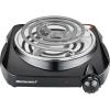 Elite Gourmet ESB301C Countertop Single Coiled Burner, 1100 Watts Electric Hot Plate, Temperature Controls, Power Indicator Lights, Easy to Clean, Black(Coiled Single)
