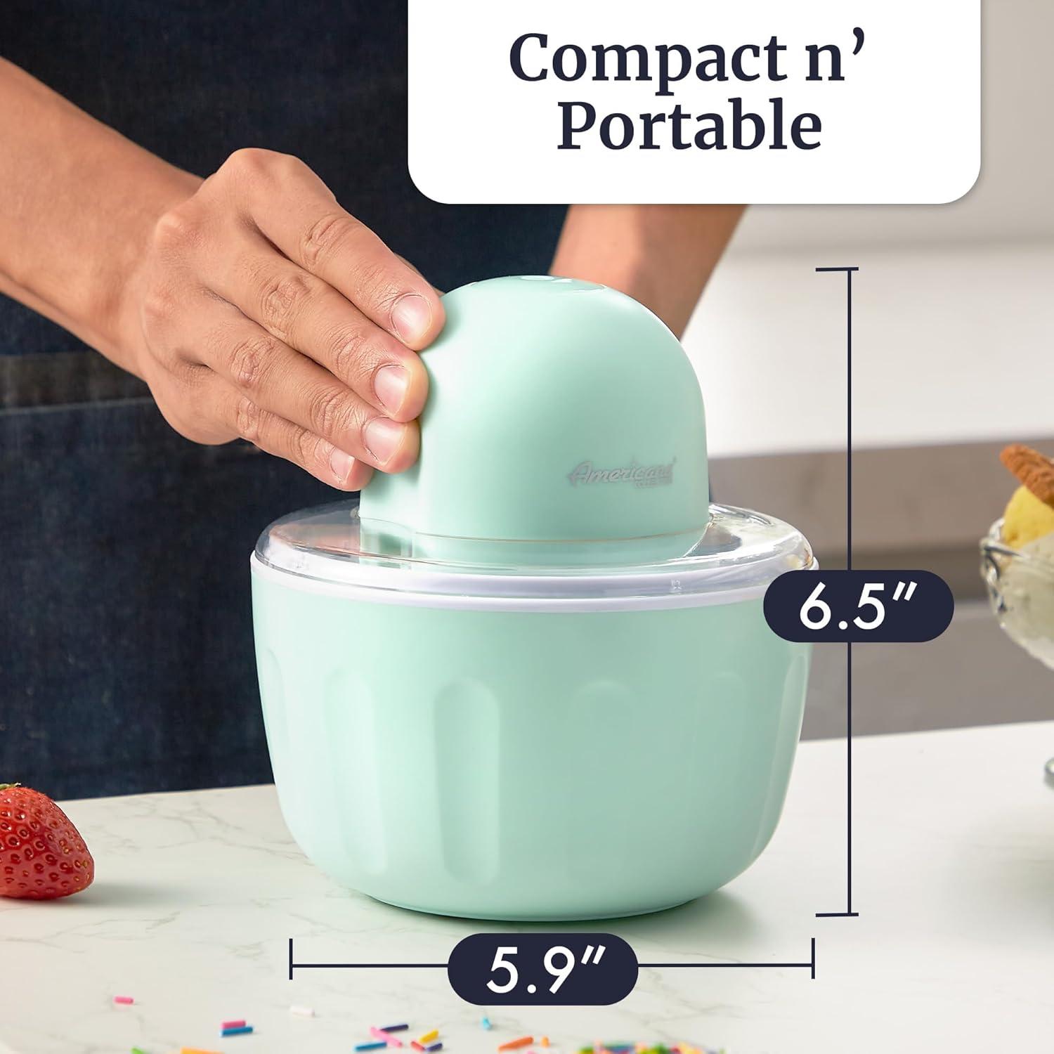 imageAmericana Collection Elite Pint Perfect EIM1205M 1 Pint Ice Cream Maker Freezing Mug Frozen Yogurt Sorbet Gelato Treat Recipes MintSpearmint