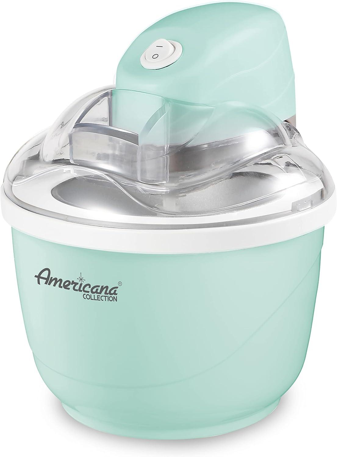 imageAmericana Collection Elite Pint Perfect EIM1205M 1 Pint Ice Cream Maker Freezing Mug Frozen Yogurt Sorbet Gelato Treat Recipes MintSpearmint