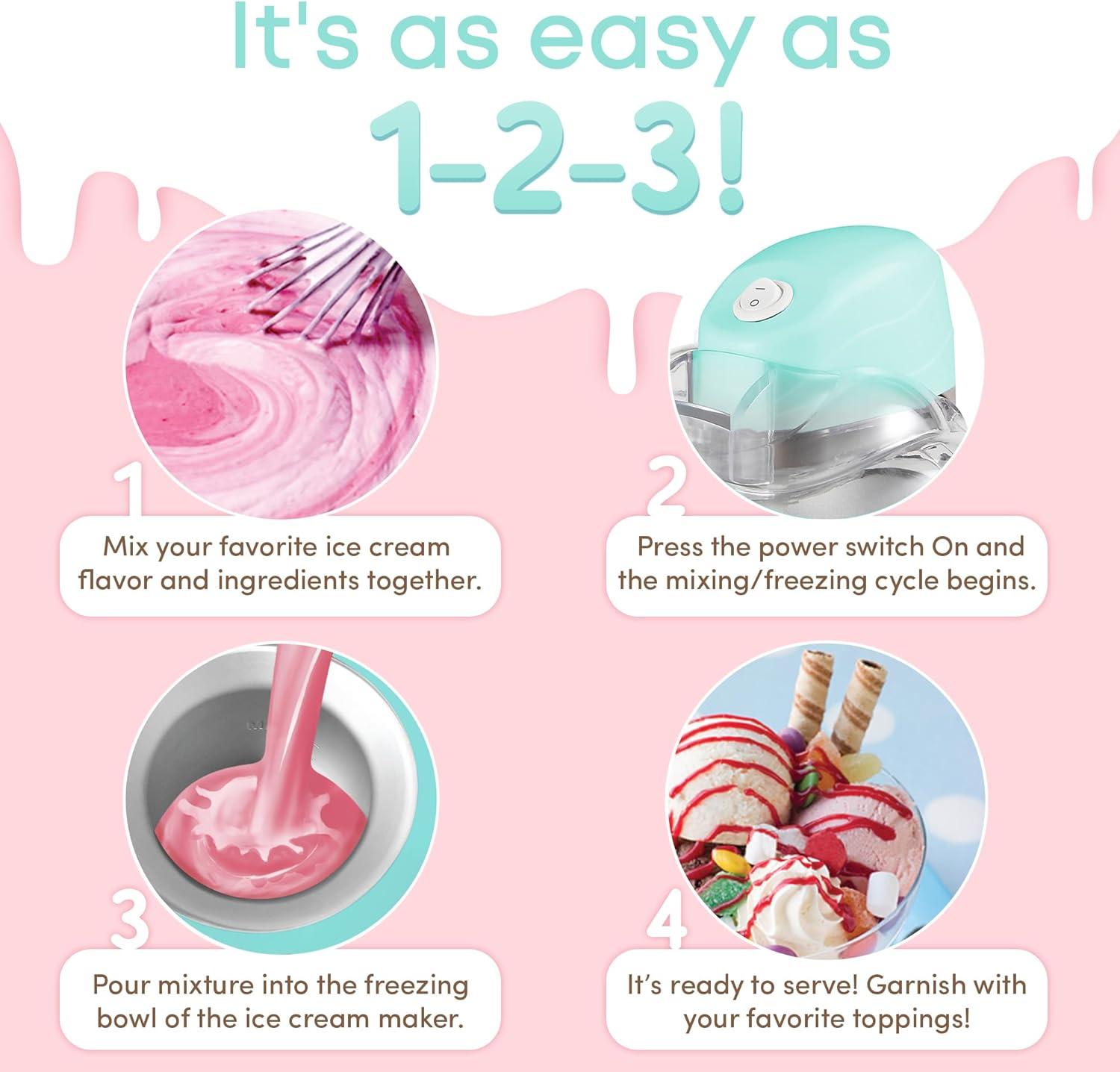 imageAmericana Collection Elite Pint Perfect EIM1205M 1 Pint Ice Cream Maker Freezing Mug Frozen Yogurt Sorbet Gelato Treat Recipes MintSpearmint