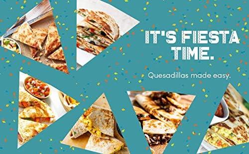 imageElite Gourmet 11 Cheesy Quesadilla Maker 2Position Locking Latch For Extra Stuffing EasySlice 6Wedge Red11
