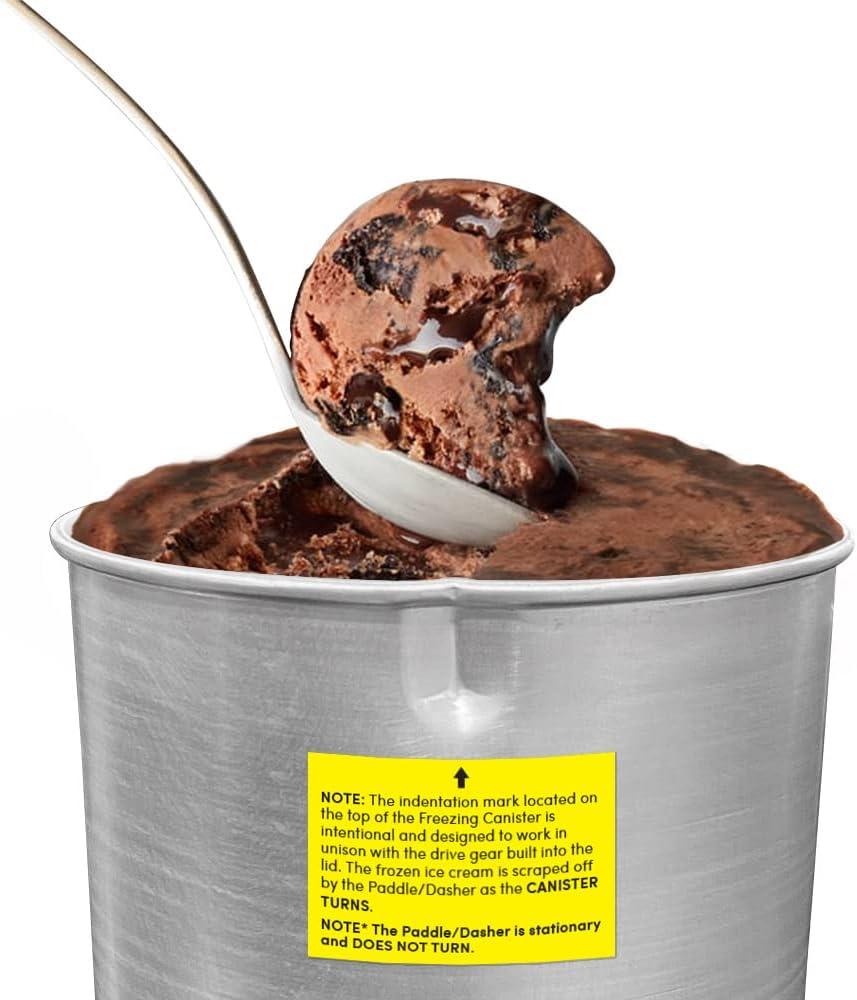 imageElite Gourmet 4Qt Electric Ice Cream Maker EIM350 Delicious Homemade Ice Cream Gelato Sorbet Frozen Yogurt 4Qt Aluminum Freezing Cannister Durable Plastic Ice Bucket Powerful 50W PeriwinkleCream