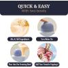 Americana by Elite Pint Perfect™ EIM1205DB Ice Cream Maker, 2 x 1 Pint Capacity Dual Freezing Mugs, Frozen Yogurt, Sorbet, Gelato, Recipes, Periwinkle(1 Pint)