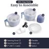 Americana by Elite Pint Perfect™ EIM1205DB Ice Cream Maker, 2 x 1 Pint Capacity Dual Freezing Mugs, Frozen Yogurt, Sorbet, Gelato, Recipes, Periwinkle(1 Pint)
