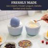 Americana by Elite Pint Perfect™ EIM1205DB Ice Cream Maker, 2 x 1 Pint Capacity Dual Freezing Mugs, Frozen Yogurt, Sorbet, Gelato, Recipes, Periwinkle(1 Pint)
