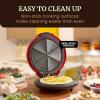 Elite Gourmet 11″ Cheesy Quesadilla Maker, 2-Position Locking Latch For Extra Stuffing, Easy-Slice 6-Wedge, Red(10.65″)