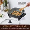 Elite Gourmet 12″ x 12″ x 3″ Ceralast™ PFAS Free Ceramic Electric Skillet, Dishwasher Safe, Xtra Deep Dish, Rapid Heat 1200W, Black(7.5Qt)
