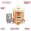 Elite Gourmet 4Qt Electric Ice Cream Maker EIM350 Delicious Homemade Ice Cream, Gelato, Sorbet, Frozen Yogurt, 4Qt Aluminum Freezing Cannister, Durable Plastic Ice Bucket, Powerful 50W, Periwinkle(Cream)