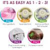 Elite Gourmet 4Qt Electric Ice Cream Maker EIM350 Delicious Homemade Ice Cream, Gelato, Sorbet, Frozen Yogurt, 4Qt Aluminum Freezing Cannister, Durable Plastic Ice Bucket, Powerful 50W, Periwinkle(Cream)