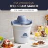 Elite Gourmet 4Qt Electric Ice Cream Maker EIM350 Delicious Homemade Ice Cream, Gelato, Sorbet, Frozen Yogurt, 4Qt Aluminum Freezing Cannister, Durable Plastic Ice Bucket, Powerful 50W, Periwinkle(Periwinkle)