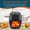 Elite Gourmet EAF2411G Digital Indoor Grill/Air Fryer Oven, 11L Capacity, Grill Rack, 8 Presets, Bake, Roast, Broil, Dehydrate, 1700-Watts, 25 Delicious Recipes, Stainless-Steel/Black(Black)