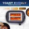 Elite Gourmet ECT1027G Cool-Touch 2 Slice Toaster, 6 Toast Settings & Cancel Function, Extra Wide 1.25” Slots Easily Fits Breads, English Muffins, Bagels & Waffles, Gunmetal Gray(Stainless Steel)