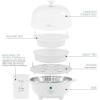 Elite Gourmet EGC-007B# Rapid Egg Cooker, 7 Easy-To-Peel, Hard, Medium, Soft Boiled Eggs, Poacher, Omelet Maker, Auto Shut-Off, Alarm, 16-Recipe Booklet, Black(White)