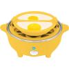 Elite Gourmet EGC-007B# Rapid Egg Cooker, 7 Easy-To-Peel, Hard, Medium, Soft Boiled Eggs, Poacher, Omelet Maker, Auto Shut-Off, Alarm, 16-Recipe Booklet, Black(Yellow)