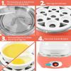 Elite Gourmet EGC007CBL# Rapid Egg Cooker, 7 Easy-To-Peel, Hard, Medium, Soft Boiled Eggs, Poacher, Omelet Maker, Auto Shut-Off, Alarm, 16-Recipe Booklet, BPA-Free, Cobalt(Coral)