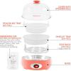 Elite Gourmet EGC007CBL# Rapid Egg Cooker, 7 Easy-To-Peel, Hard, Medium, Soft Boiled Eggs, Poacher, Omelet Maker, Auto Shut-Off, Alarm, 16-Recipe Booklet, BPA-Free, Cobalt(Coral)