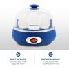 Elite Gourmet EGC1215B Easy Egg Cooker, Stainless-steel Heating Plate, Two-Tiered, 14-Egg Capacity, Soft, Medium, Hard-Boiled, Auto Shut-Off, Omelets, Poached Eggs, Measuring Cup, Piercing Pin, Black(Blue)