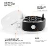Elite Gourmet EGC1215B Easy Egg Cooker, Stainless-steel Heating Plate, Two-Tiered, 14-Egg Capacity, Soft, Medium, Hard-Boiled, Auto Shut-Off, Omelets, Poached Eggs, Measuring Cup, Piercing Pin, Black(Classic Black)