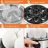 Elite Gourmet EGC1215B Easy Egg Cooker, Stainless-steel Heating Plate, Two-Tiered, 14-Egg Capacity, Soft, Medium, Hard-Boiled, Auto Shut-Off, Omelets, Poached Eggs, Measuring Cup, Piercing Pin, Black(Stainless Steel)