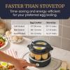 Elite Gourmet EGC1215B Easy Egg Cooker, Stainless-steel Heating Plate, Two-Tiered, 14-Egg Capacity, Soft, Medium, Hard-Boiled, Auto Shut-Off, Omelets, Poached Eggs, Measuring Cup, Piercing Pin, Black(Black)