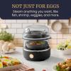 Elite Gourmet EGC1215B Easy Egg Cooker, Stainless-steel Heating Plate, Two-Tiered, 14-Egg Capacity, Soft, Medium, Hard-Boiled, Auto Shut-Off, Omelets, Poached Eggs, Measuring Cup, Piercing Pin, Black(Black)