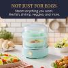 Elite Gourmet EGC1215B Easy Egg Cooker, Stainless-steel Heating Plate, Two-Tiered, 14-Egg Capacity, Soft, Medium, Hard-Boiled, Auto Shut-Off, Omelets, Poached Eggs, Measuring Cup, Piercing Pin, Black(Mint)
