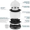 Elite Gourmet EGC314CB Digital Easy Egg Cooker Food Steamer, Poacher, Omelet, Soft, Medium, Hard-Boiled Egg with 6 Programmed Preset Functions, 2-Tiers, Measuring Cup, 14 egg capacity, Black(Charcoal)
