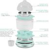 Elite Gourmet EGC314CB Digital Easy Egg Cooker Food Steamer, Poacher, Omelet, Soft, Medium, Hard-Boiled Egg with 6 Programmed Preset Functions, 2-Tiers, Measuring Cup, 14 egg capacity, Black(Mint)