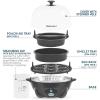 Elite Gourmet EGC710DKG Rapid Egg Cooker, 7 Easy-To-Peel, Hard, Medium, Soft Boiled Eggs, Poacher, Omelet Maker, Auto Shut-Off, Alarm, 16-Recipe Booklet, BPA-Free, Ash(Ash)
