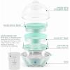 Elite Gourmet EGC710DKG Rapid Egg Cooker, 7 Easy-To-Peel, Hard, Medium, Soft Boiled Eggs, Poacher, Omelet Maker, Auto Shut-Off, Alarm, 16-Recipe Booklet, BPA-Free, Ash(Mint)