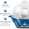 Elite Gourmet Easy Electric 7 Egg Capacity Cooker, Poacher, Omelet Maker, Scrambled, Soft, Medium, Hard Boiled with Auto Shut-Off and Buzzer, BPA Free(Classic Blue)