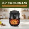 Elite Gourmet Glass Air Fryer, 2.4 Qt Compact Size for 1–2 People, PFAS-Free Ceramic & Glass Basket, Visible Cooking, Adjustable Temp 175–400°F, 1150W, Black(2.1 Quart)