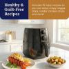 Elite Gourmet Glass Air Fryer, 2.4 Qt Compact Size for 1–2 People, PFAS-Free Ceramic & Glass Basket, Visible Cooking, Adjustable Temp 175–400°F, 1150W, Black(4 Quart)