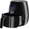 Elite Gourmet Glass Air Fryer, 2.4 Qt Compact Size for 1–2 People, PFAS-Free Ceramic & Glass Basket, Visible Cooking, Adjustable Temp 175–400°F, 1150W, Black(5.3 Quart)