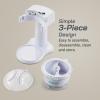Elite Gourmet Snow Cone & Shaved Ice Maker, ESI2215P, Refreshing Slushies, Margaritas, Boba Drinks, Snow Cone & Holder and Ice Mold, Use Cubed & Bagged Ice, Stainless Steel Shaving Blade, Periwinkle(White)