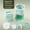 Elite Gourmet Snow Cone & Shaved Ice Maker, ESI2215P, Refreshing Slushies, Margaritas, Boba Drinks, Snow Cone & Holder and Ice Mold, Use Cubed & Bagged Ice, Stainless Steel Shaving Blade, Periwinkle(Mint)