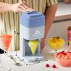 Elite Gourmet Snow Cone & Shaved Ice Maker, ESI2215P, Refreshing Slushies, Margaritas, Boba Drinks, Snow Cone & Holder and Ice Mold, Use Cubed & Bagged Ice, Stainless Steel Shaving Blade, Periwinkle(Periwinkle)