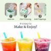 Elite Gourmet Snow Cone & Shaved Ice Maker, ESI2215P, Refreshing Slushies, Margaritas, Boba Drinks, Snow Cone & Holder and Ice Mold, Use Cubed & Bagged Ice, Stainless Steel Shaving Blade, Periwinkle(Mint)