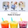 Elite Gourmet Snow Cone & Shaved Ice Maker, ESI2215P, Refreshing Slushies, Margaritas, Boba Drinks, Snow Cone & Holder and Ice Mold, Use Cubed & Bagged Ice, Stainless Steel Shaving Blade, Periwinkle(Periwinkle)