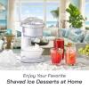 Elite Gourmet Snow Cone & Shaved Ice Maker, ESI2215P, Refreshing Slushies, Margaritas, Boba Drinks, Snow Cone & Holder and Ice Mold, Use Cubed & Bagged Ice, Stainless Steel Shaving Blade, Periwinkle(White)