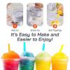 Elite Gourmet Snow Cone & Shaved Ice Maker, ESI2215P, Refreshing Slushies, Margaritas, Boba Drinks, Snow Cone & Holder and Ice Mold, Use Cubed & Bagged Ice, Stainless Steel Shaving Blade, Periwinkle(White)
