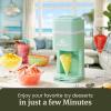 Elite Gourmet Snow Cone & Shaved Ice Maker, ESI2215P, Refreshing Slushies, Margaritas, Boba Drinks, Snow Cone & Holder and Ice Mold, Use Cubed & Bagged Ice, Stainless Steel Shaving Blade, Periwinkle(Mint)
