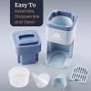 Elite Gourmet Snow Cone & Shaved Ice Maker, ESI2215P, Refreshing Slushies, Margaritas, Boba Drinks, Snow Cone & Holder and Ice Mold, Use Cubed & Bagged Ice, Stainless Steel Shaving Blade, Periwinkle(Periwinkle)